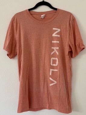 Nikola Motor Orange Cotton Blend Employee Logo T Shirt